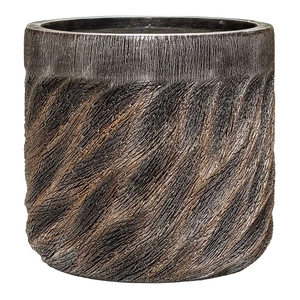 Luxe Lite Wave Cylinder Planter - Bronze - Image 3